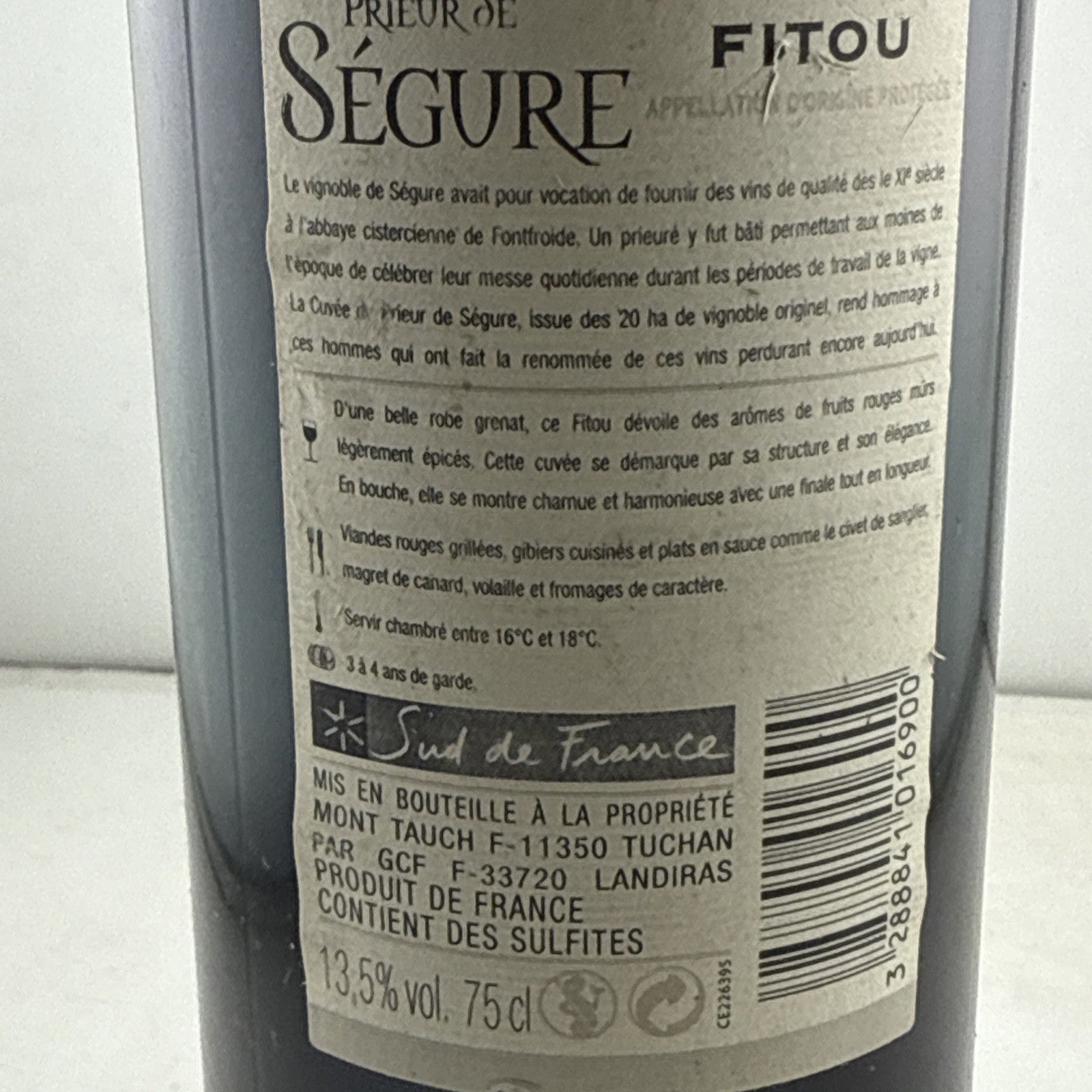 2015 Fitou Vieilles Vignes red from the Languedoc, France.
