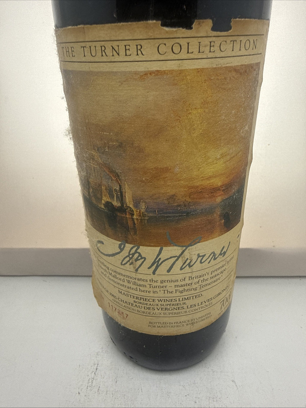 Château Les Leves Les Vergnes — The Turner Collection — 1985 Display Wine