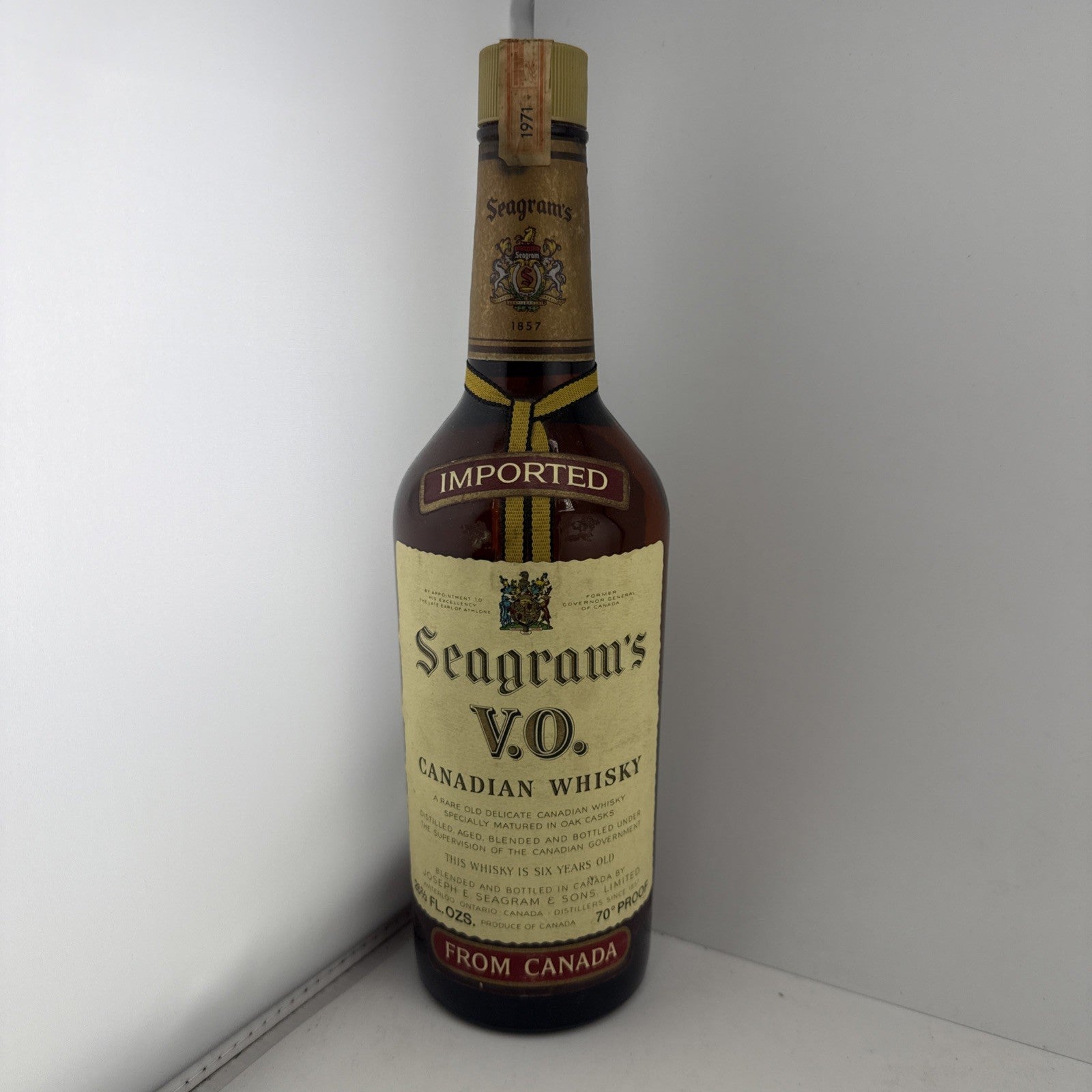 Seagram’s VO 1971 Canadian Whisky 70° Proof 75cl Import