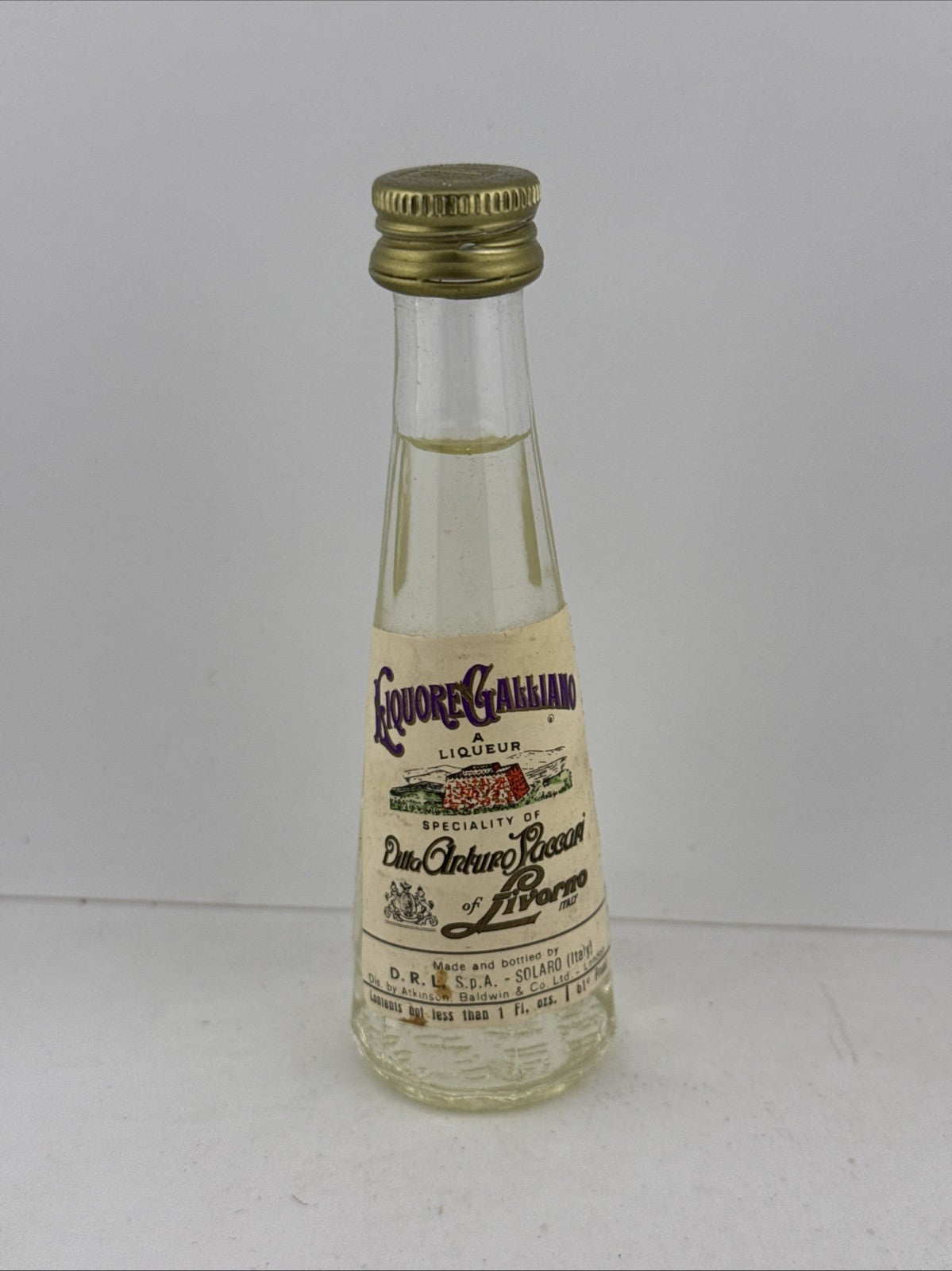 “Galliano Liquore Miniature c1960s Italian Herbal Liqueur”