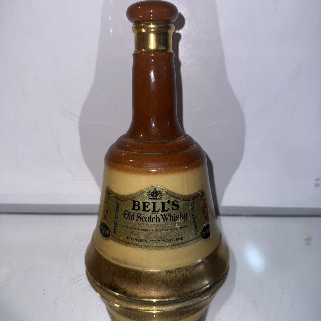 Bells Old Scotch Whisky Mini Decanter  70 Proof 13 1/3 Floz 1970s