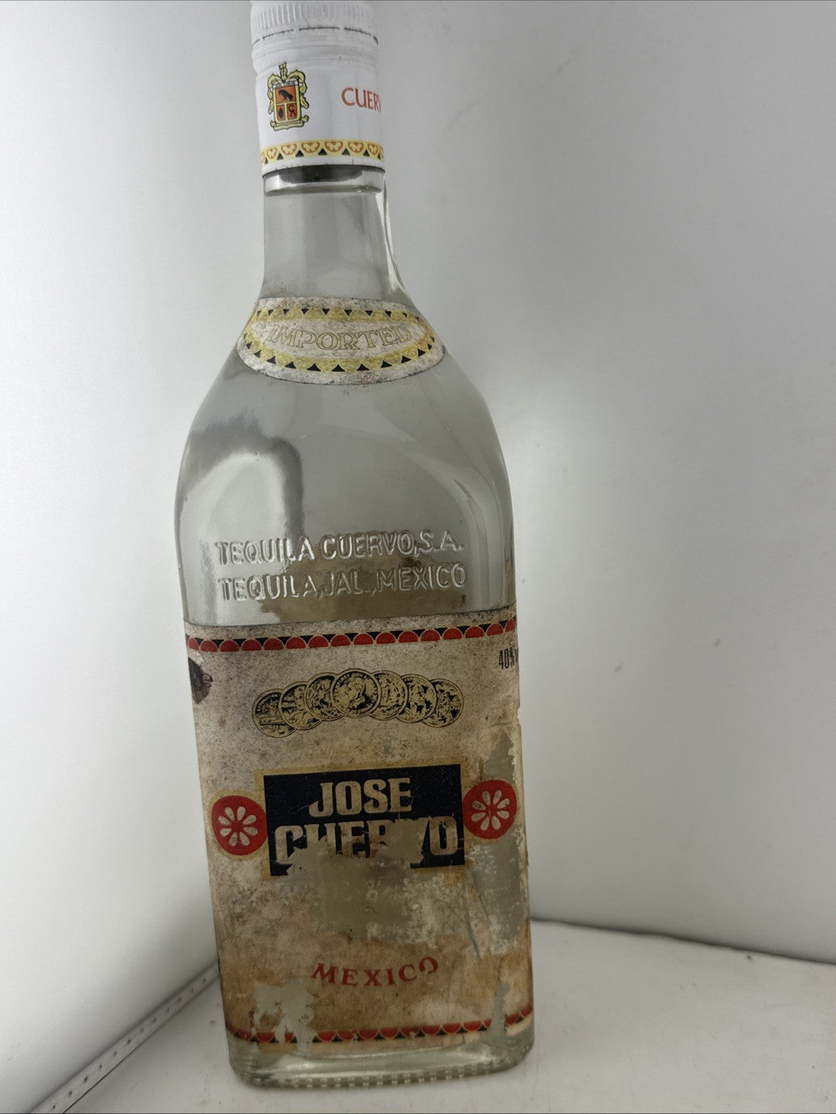 José Cuervo Blanco Tequila 1980s Vintage Bottling 1L 40% – Label Damage Hence ££