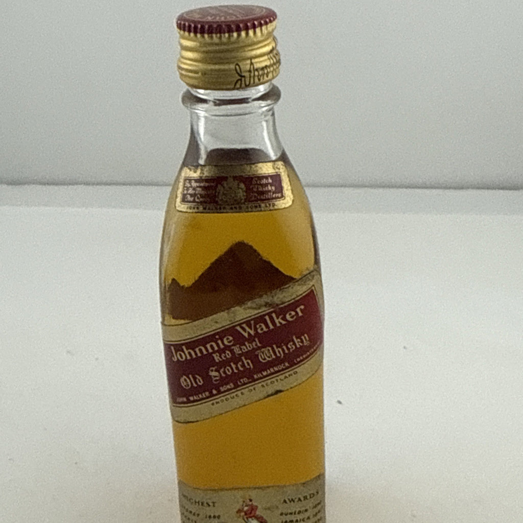 1960s Johnnie Walker Red Label Scotch Whisky Miniature Full