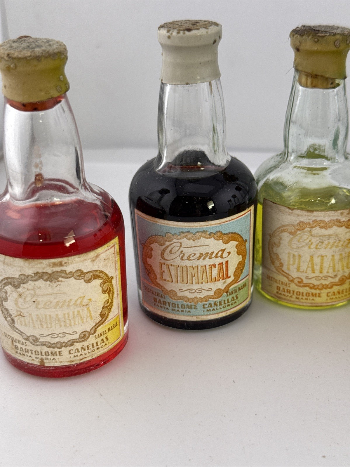 Vintage Spanish Liqueur Mini Bottles Mallorca Set Bartolome Canellas