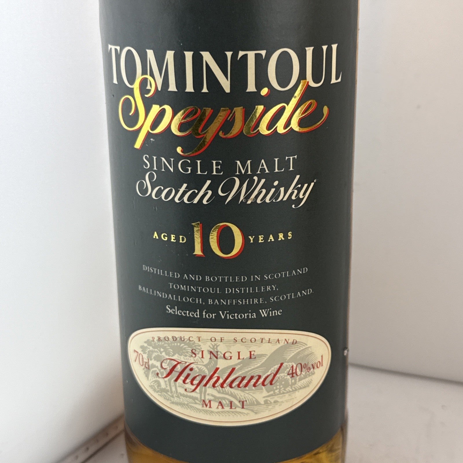 Tomintoul Speyside 10 Year Old Single Malt Whisky 70cl 40% Older Bottle