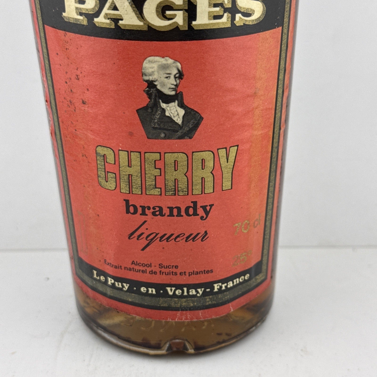 Pagès Cherry Brandy Liqueur 70cl 25% 1980s France