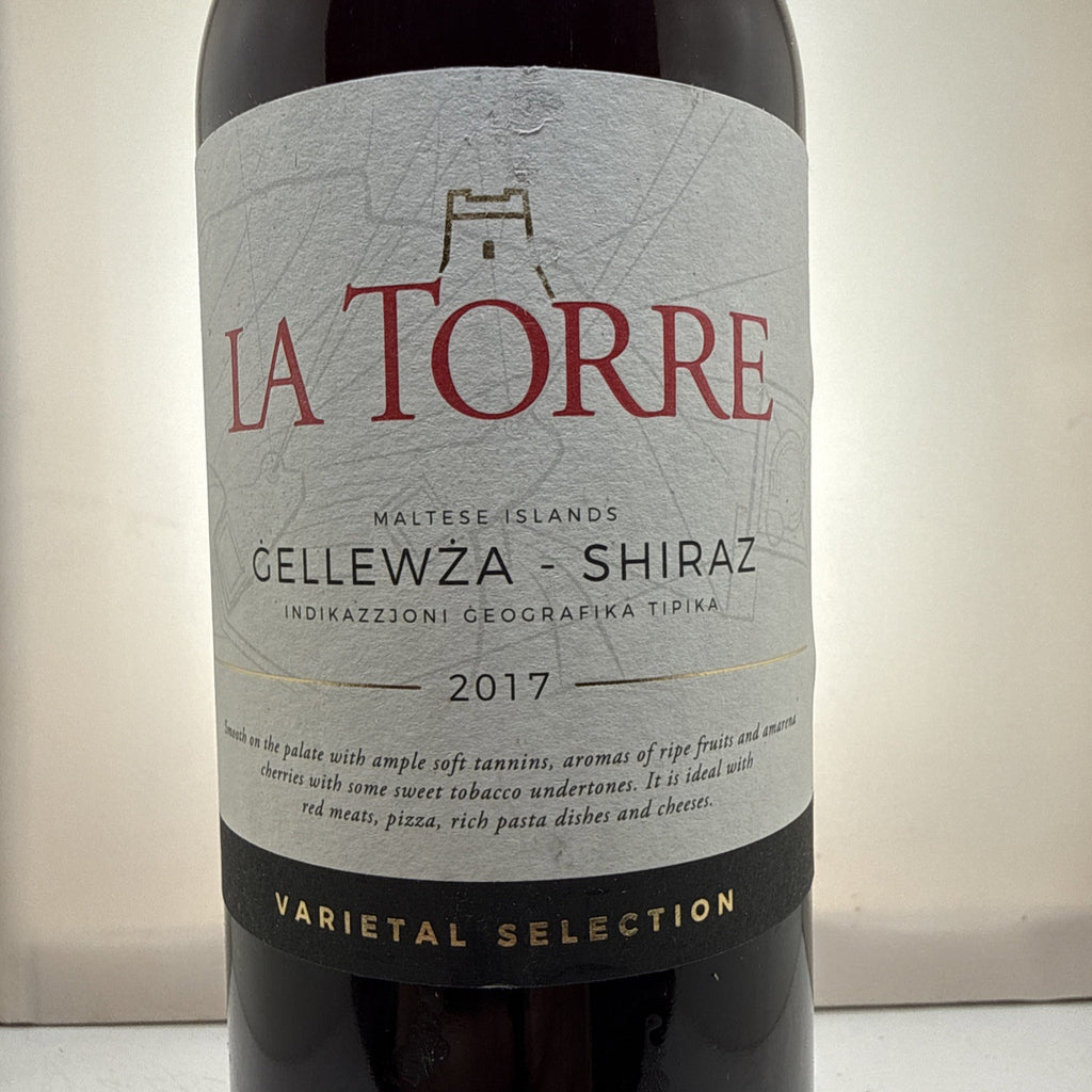 La Torre Gellewza-Shiraz 2017 — Rare Maltese Red Wine — Malta — 75cl