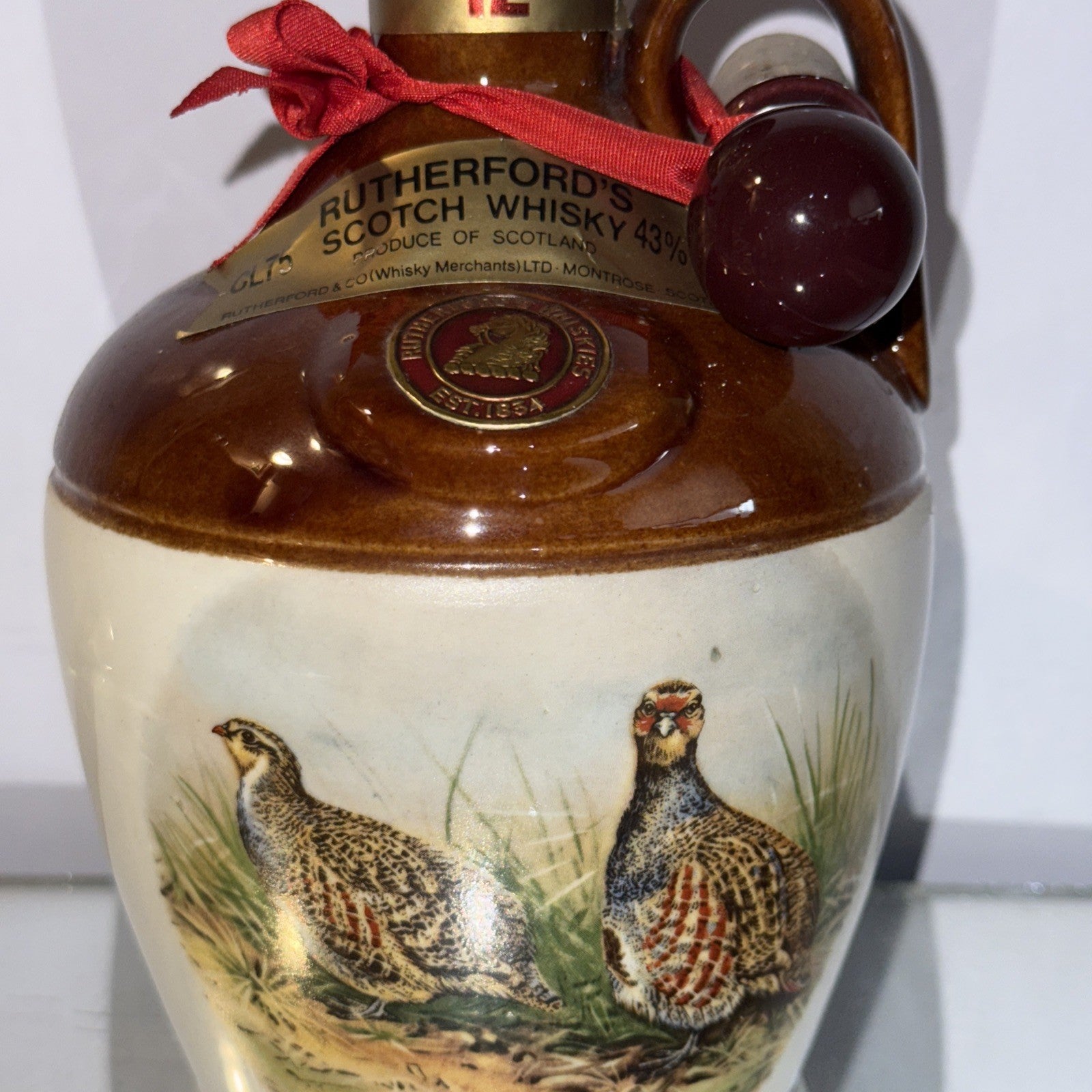 Rutherford’s 12 Year Old Scotch Whisky Decanter 1970s