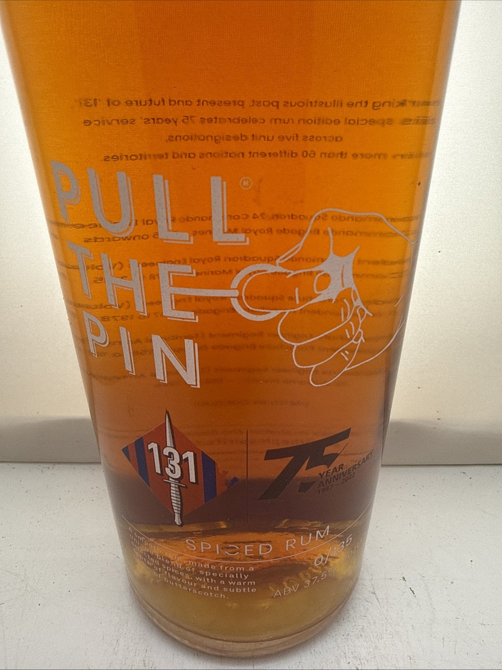 Pull The Pin 131 Squadron 75th Anniversary 2022 One Of 135 Bottles Spiced Rum