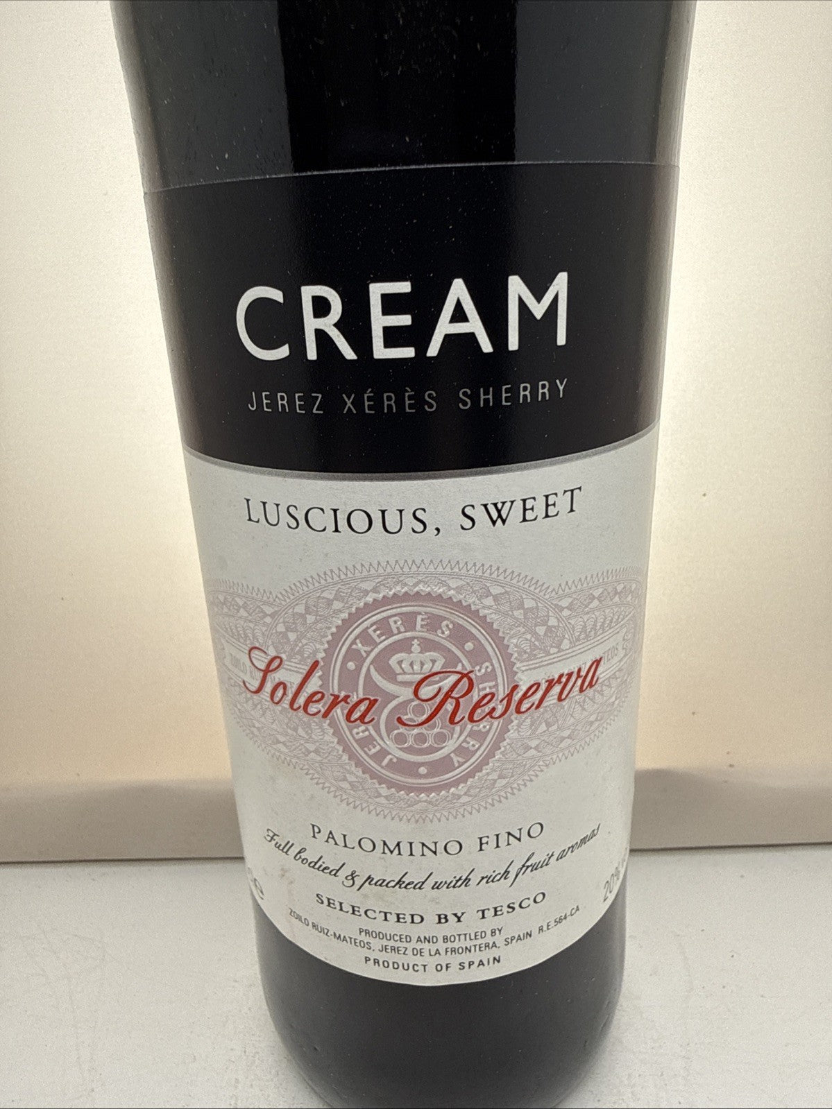 Cream Sherry Solera Reserva Jerez — Tesco — Sweet Palomino Fino 75cl