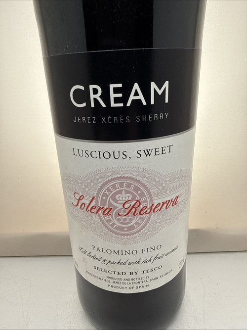 Cream Sherry Solera Reserva Jerez — Tesco — Sweet Palomino Fino 75cl