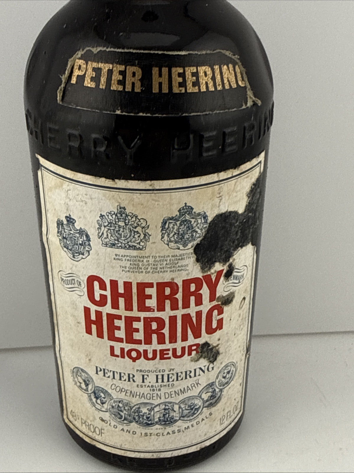 Cherry Heering Liqueur 12 fl oz 43 Proof Vintage c1960 Denmark