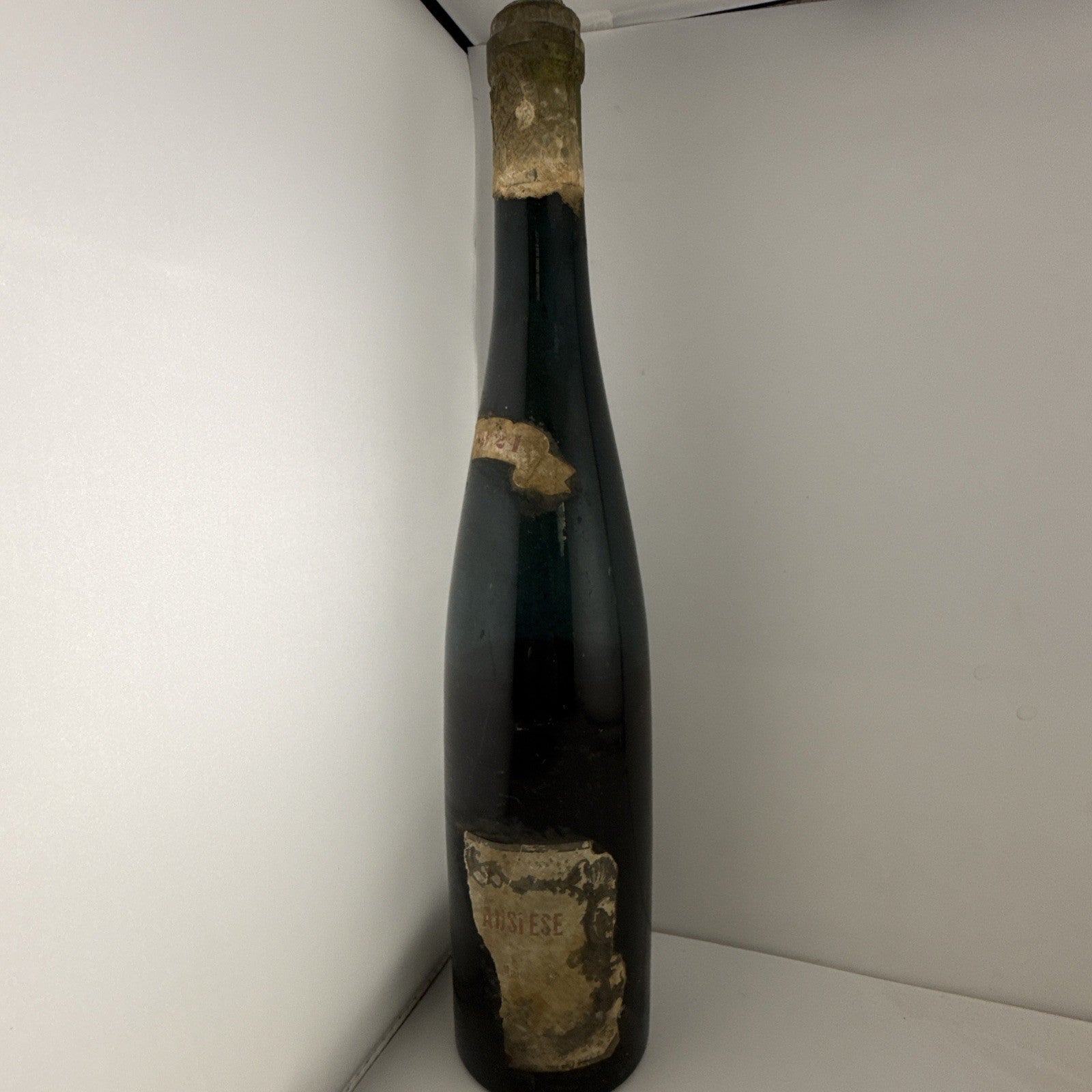 Antique 1921 German Auslese Wine Bottle Mainz Seal Original Capsule