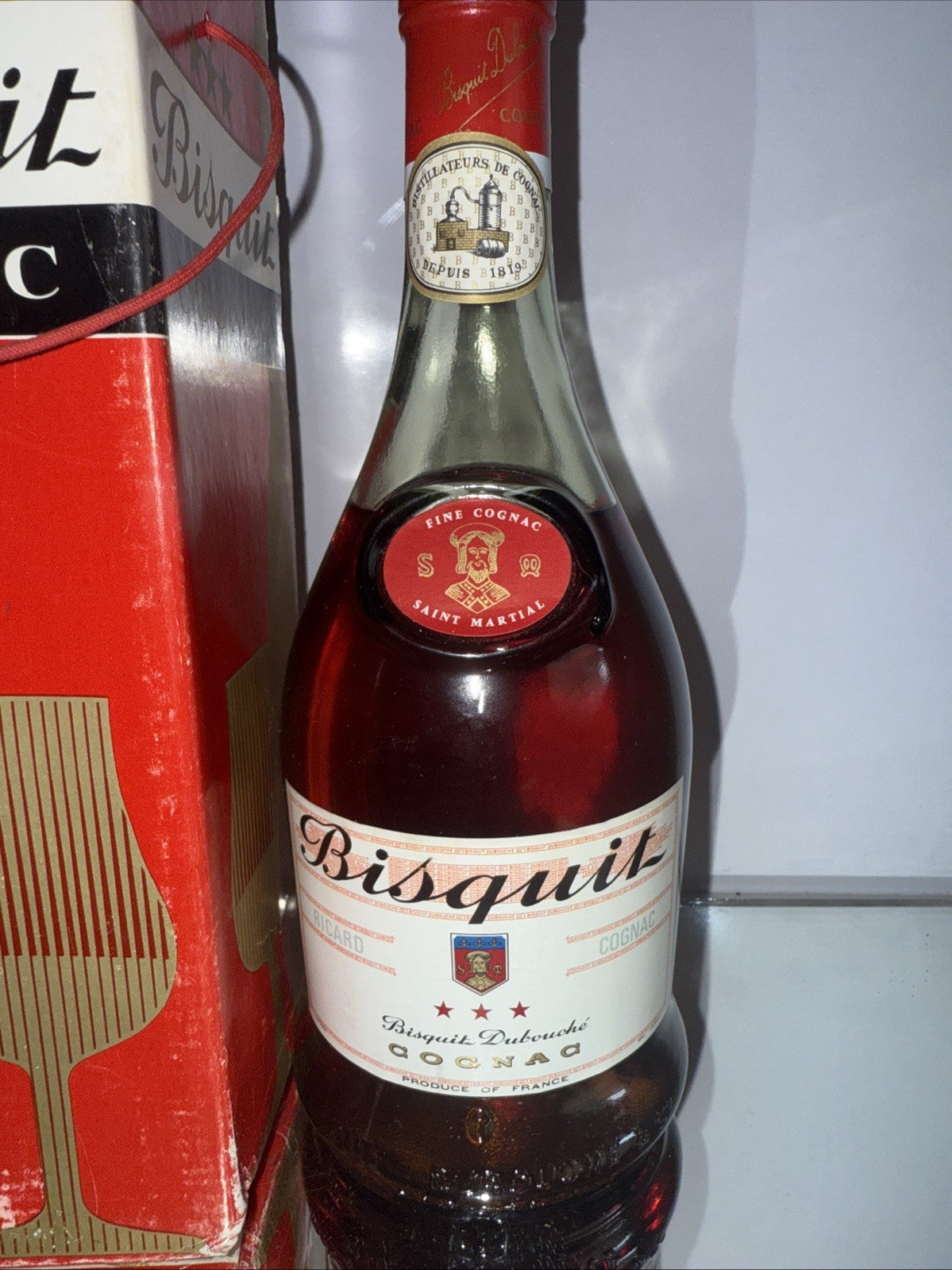 Bisquit cognac 1960s/70s  70% proof 24 FL oz