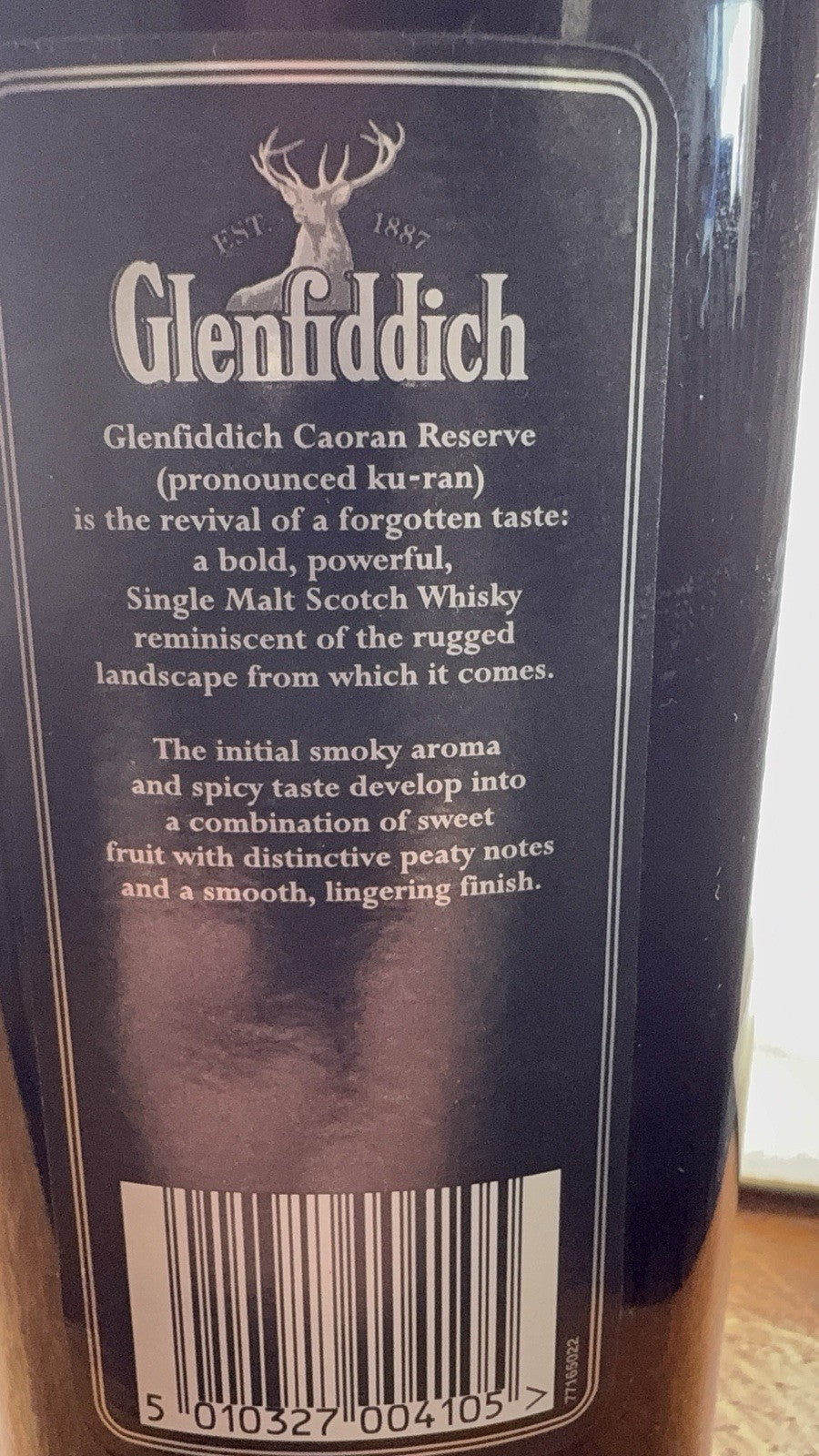Glenfiddich Caoran Reserve 12 Year Old Single Malt Scotch Whisky 70cl With Tube