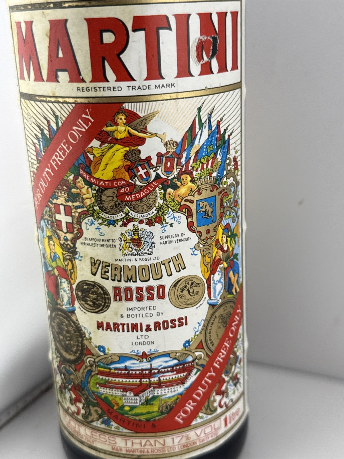 1980s Martini Rosso Vermouth 75cl Vintage Italian Aperitif