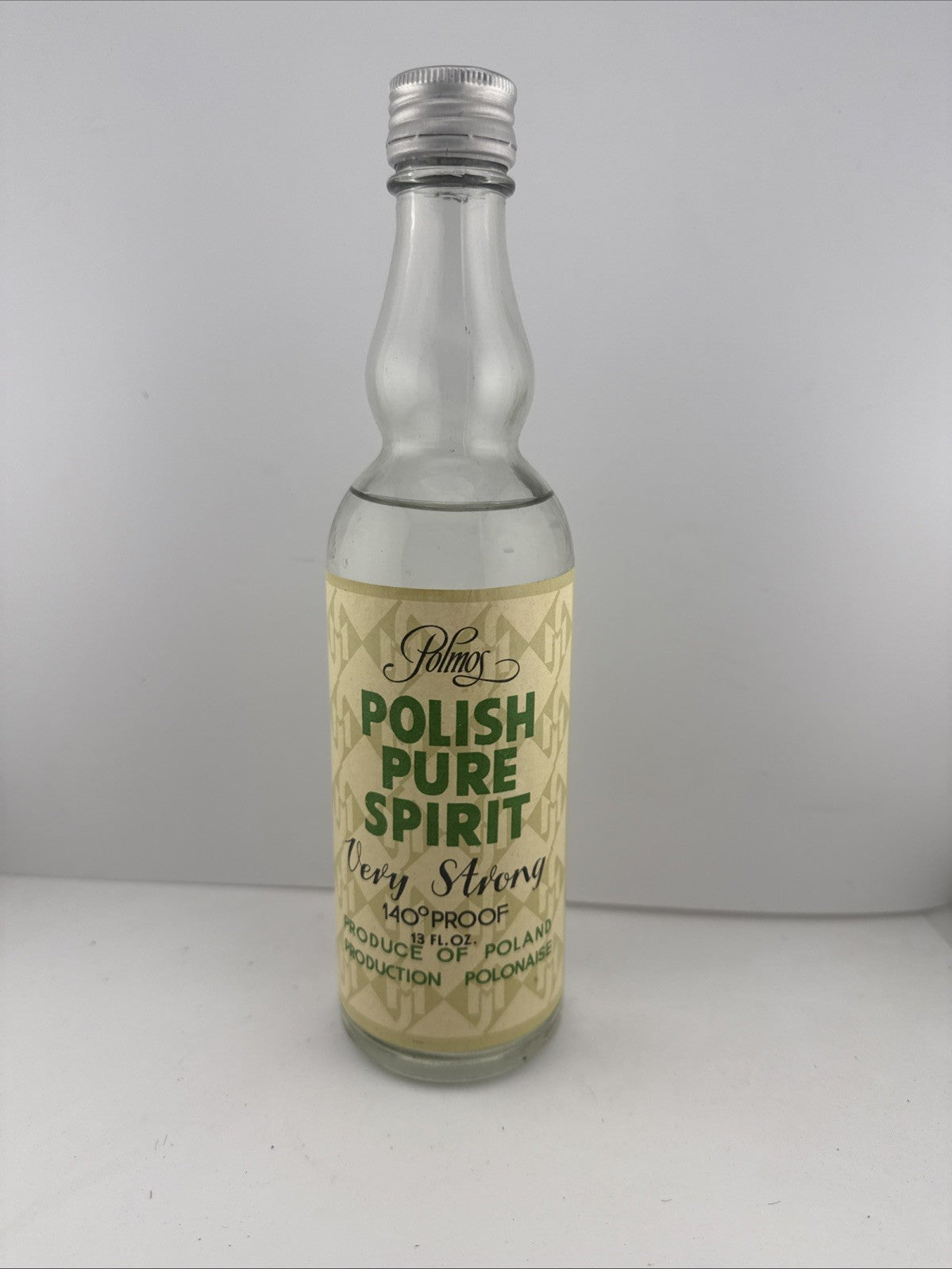 Vintage Polmos Polish Pure Spirit 140 Proof Export Bottle ~1960