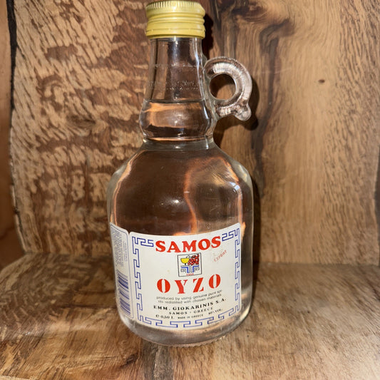 Samos Oyzo .5L 40% abv 1980s