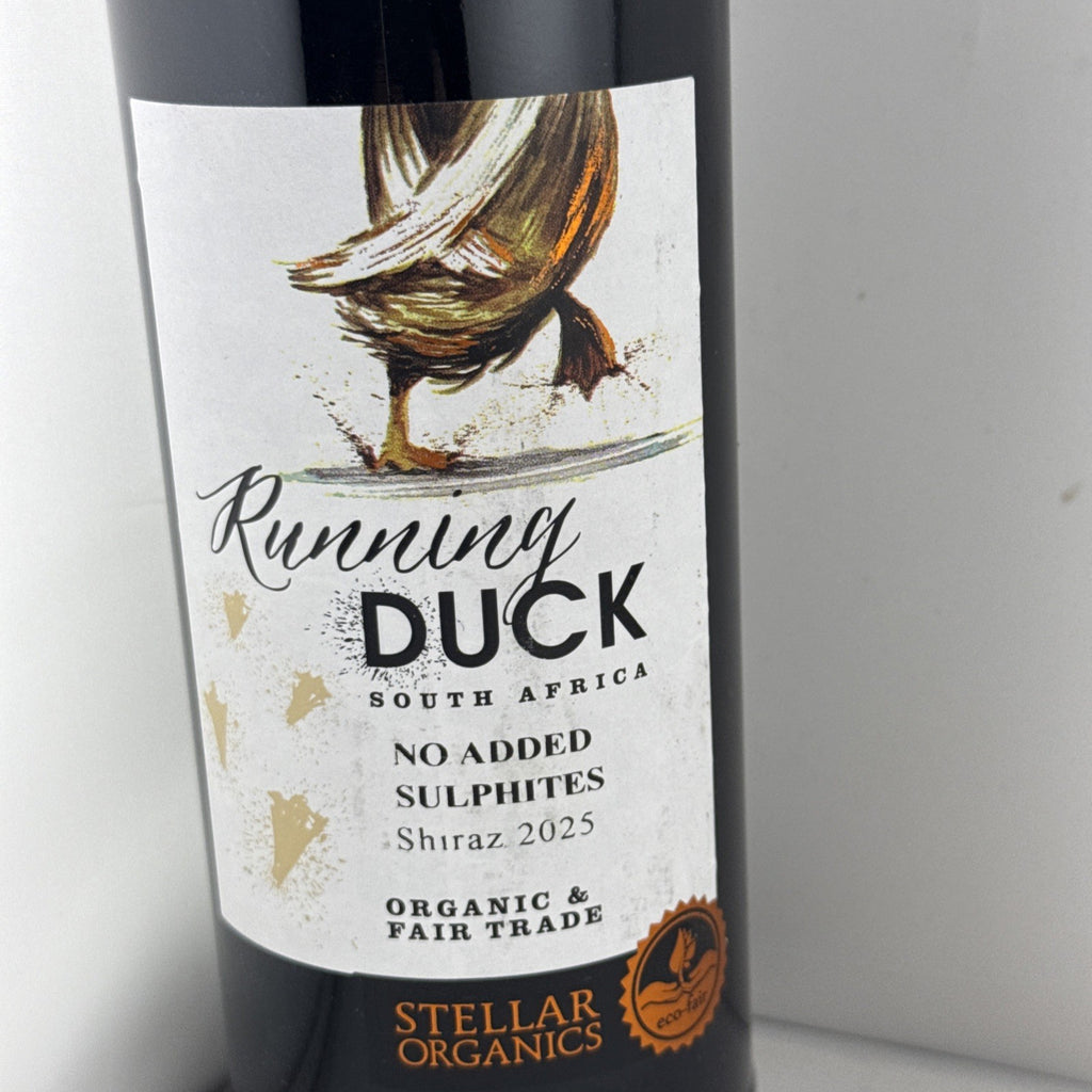 Running Duck Shiraz 2025 Organic Fairtrade South African Red Wine 75cl