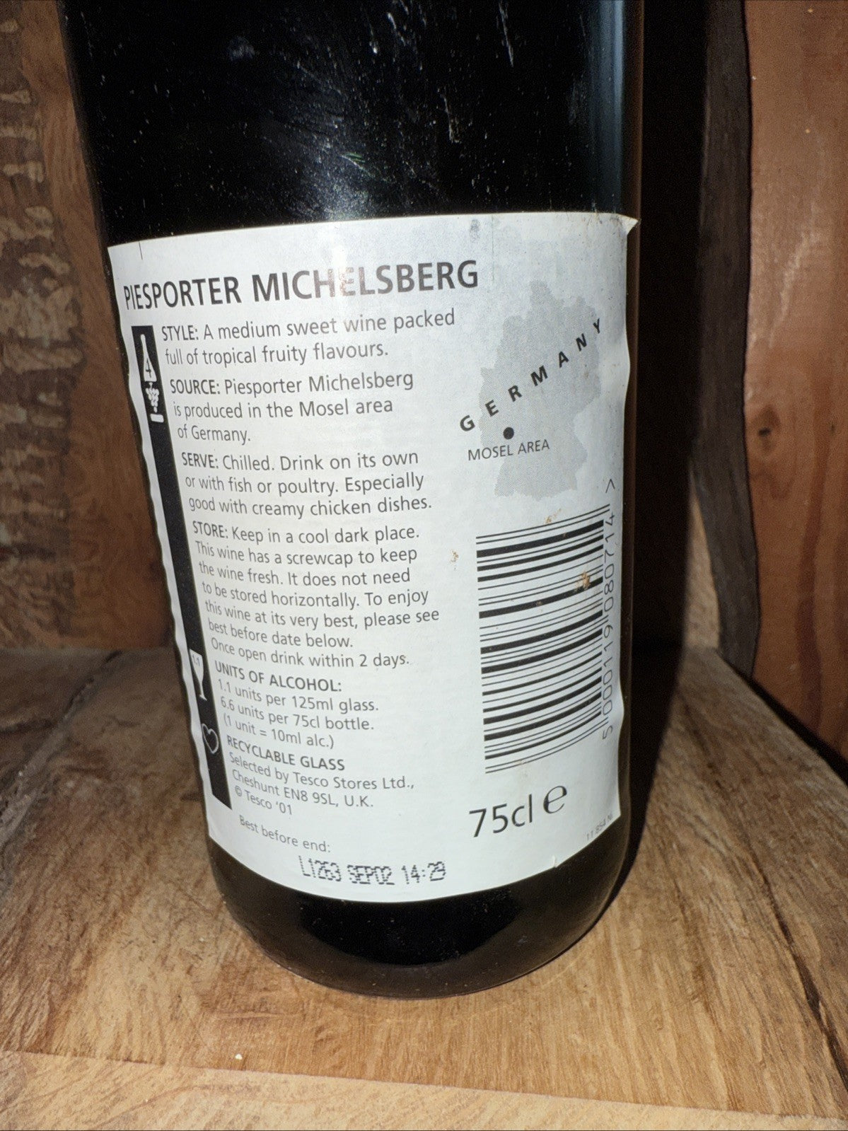 PIESPORTER MICHELSBERG 75CL Mosel Saar Ruler GERMANY Vintage