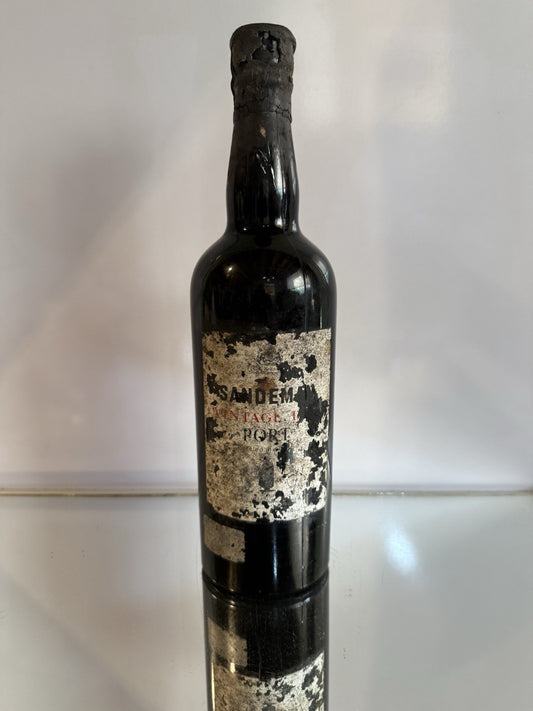 Sandemans 1965 vintage port Labels In Poor Cond. Capsule Intact