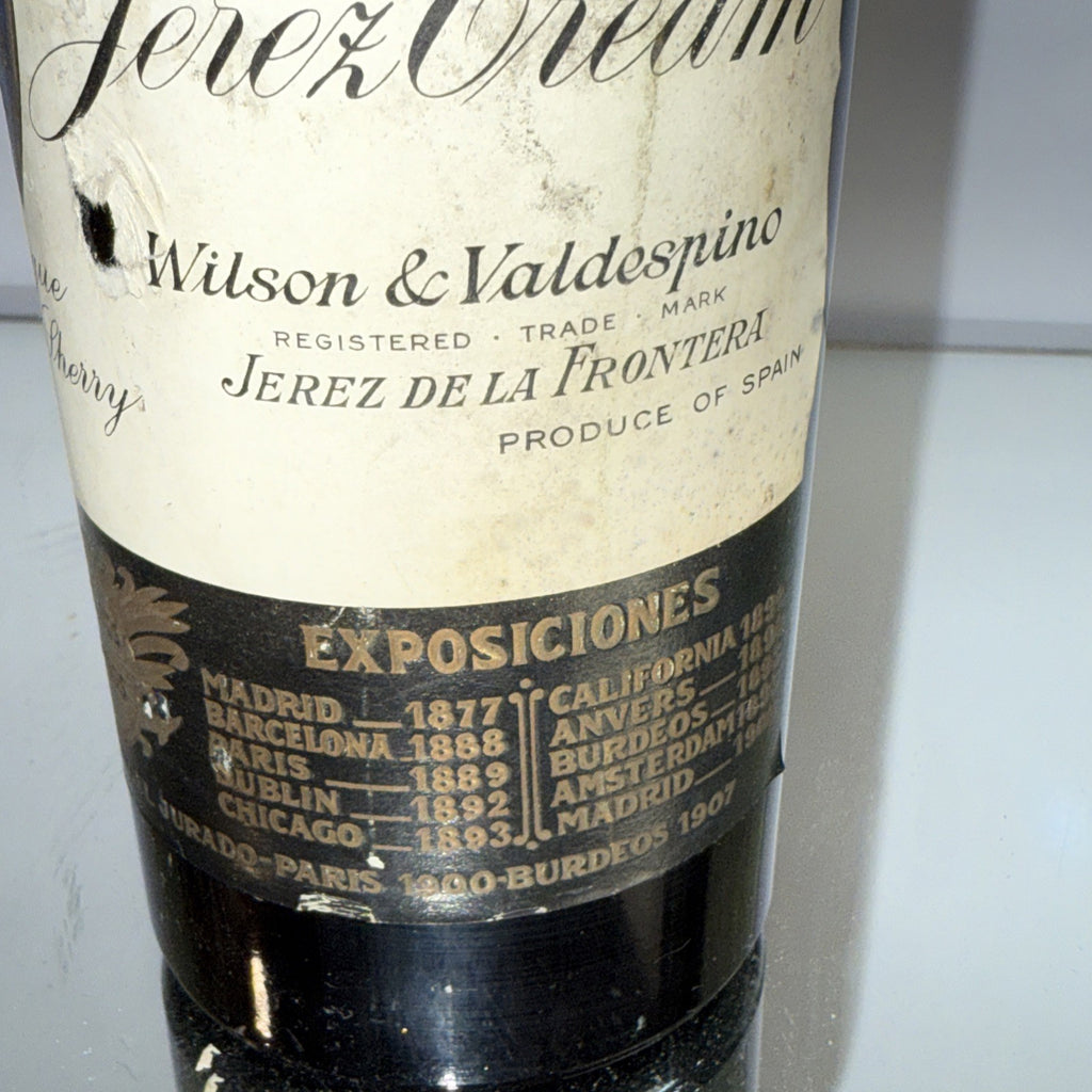Exceptionally Old Wilson & Valdespino Jerez Cream Sherry Dated To Pre 1915