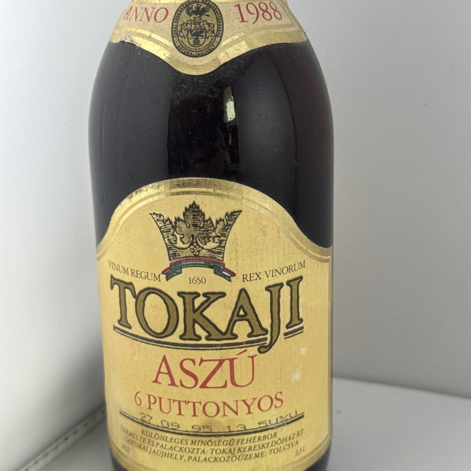 1988 Tokaji Aszu 6 Puttonyos Hungarian Sweet Dessert Wine 50cl
