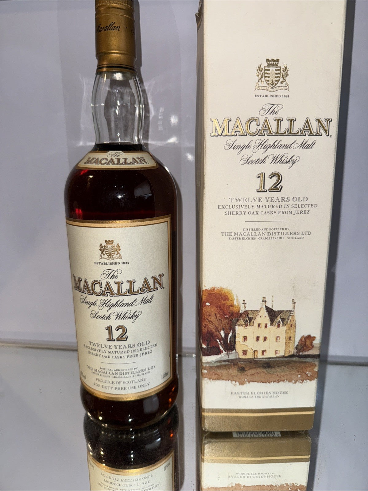 The Macallan 12 year Single Highland Malt Sherry Oak 1L Bottle (estimate 1990)
