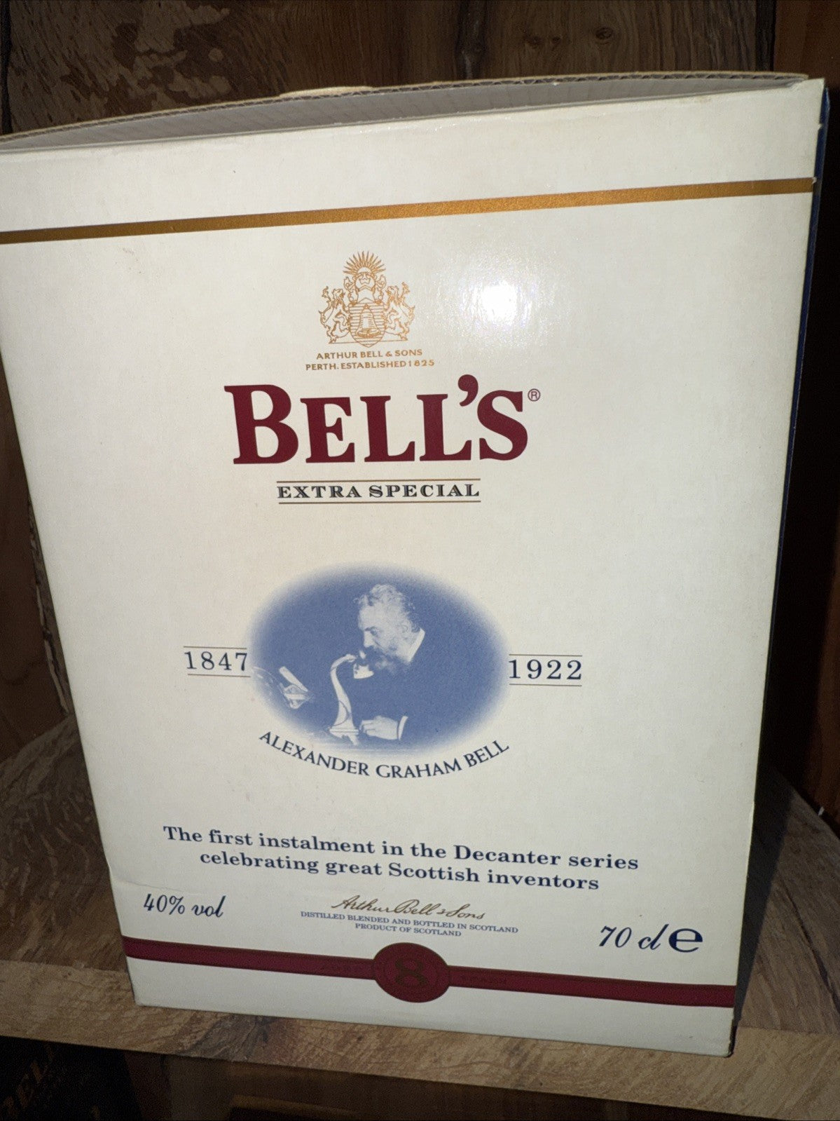 Bells Whisky Decanter 1994 Inventer series Alexander Graham Bell Full boxed mint