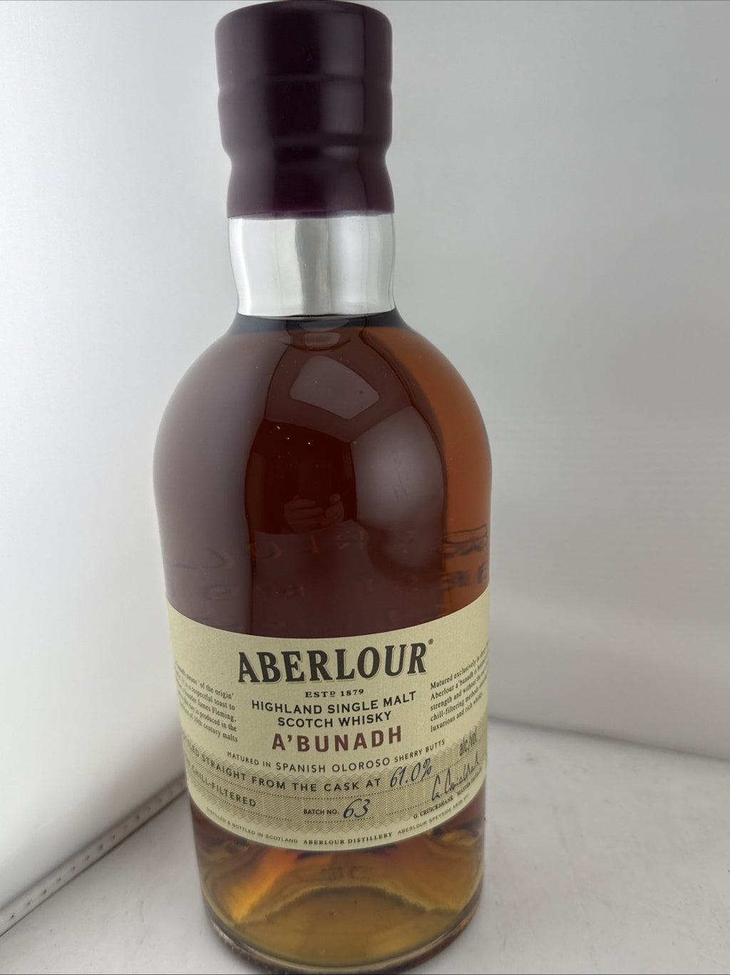 Aberlour A’Bunadh Batch 63 Highland Single Malt Scotch Whisky 70cl 61.0% ABV