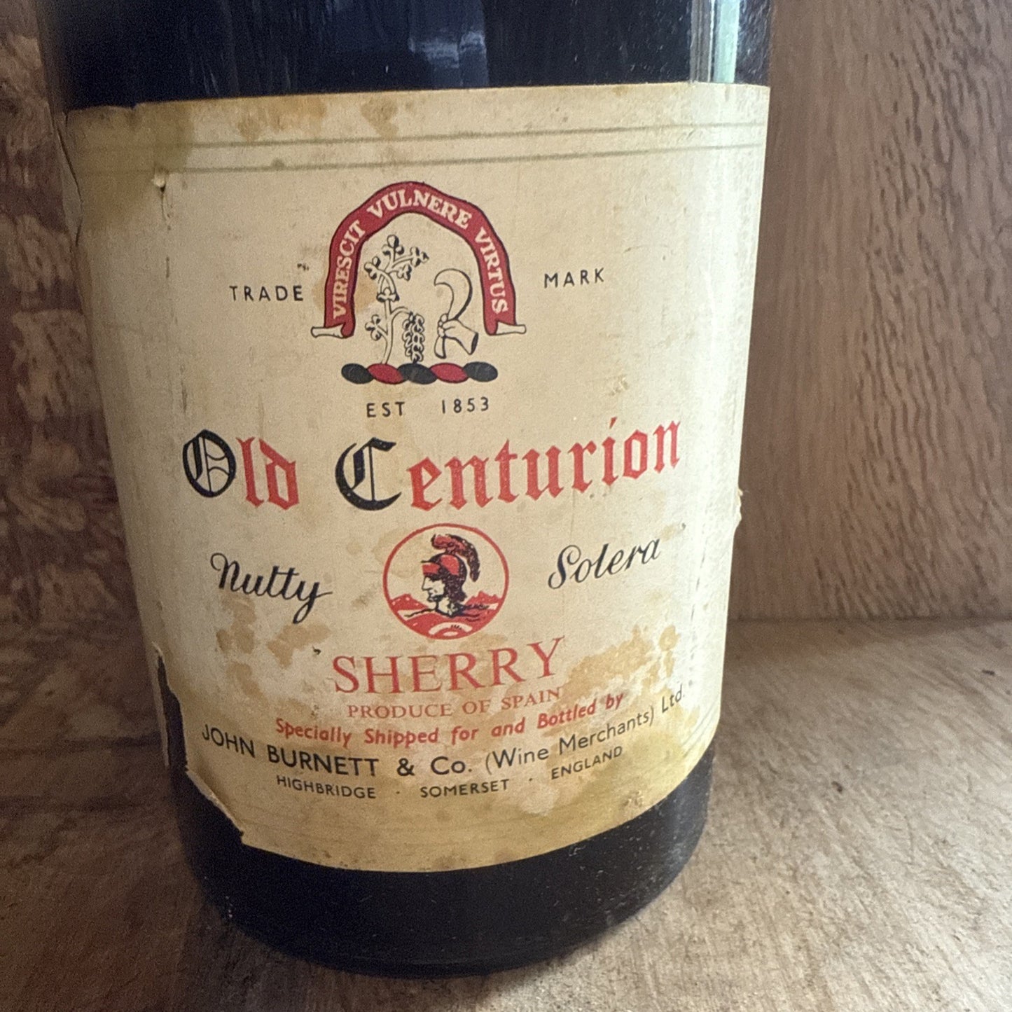 Old Centurion Nutty Solera Sherry rare unusual find Probably 1980s