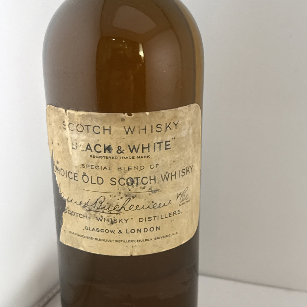 Antique Black & White Scotch Whisky Spring Cap Pre War 1920s 1930s