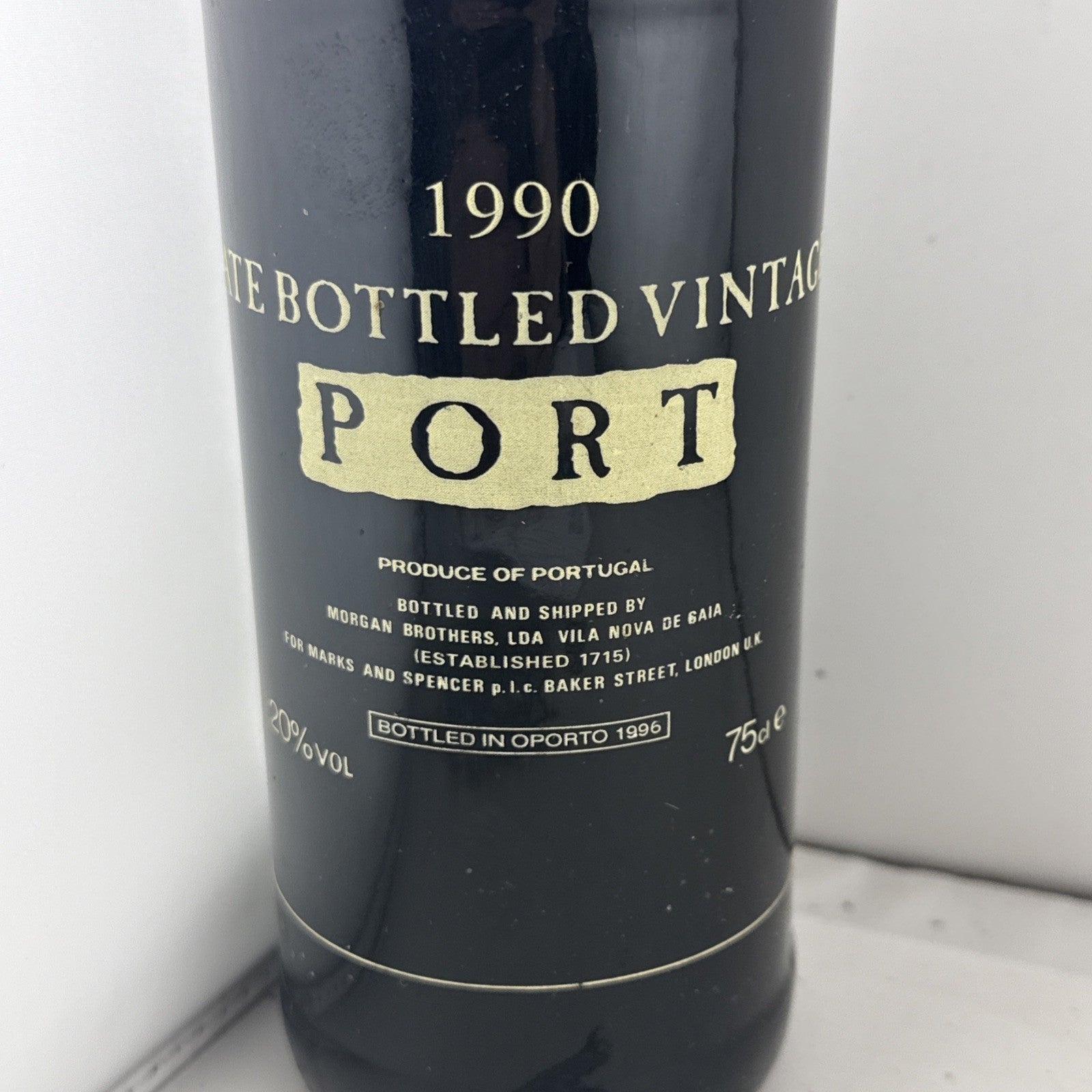 1990 Morgan Brothers Late Bottled Vintage Port M&S 75cl – Bottled 1996