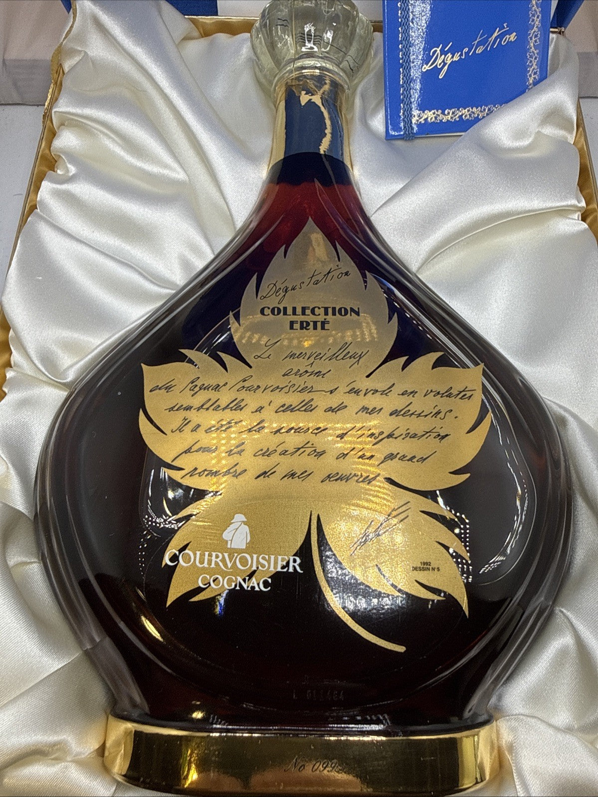 Courvoisier Erté No.5 — "Dégustation" — 1992 Release Complete box, cert. & tag