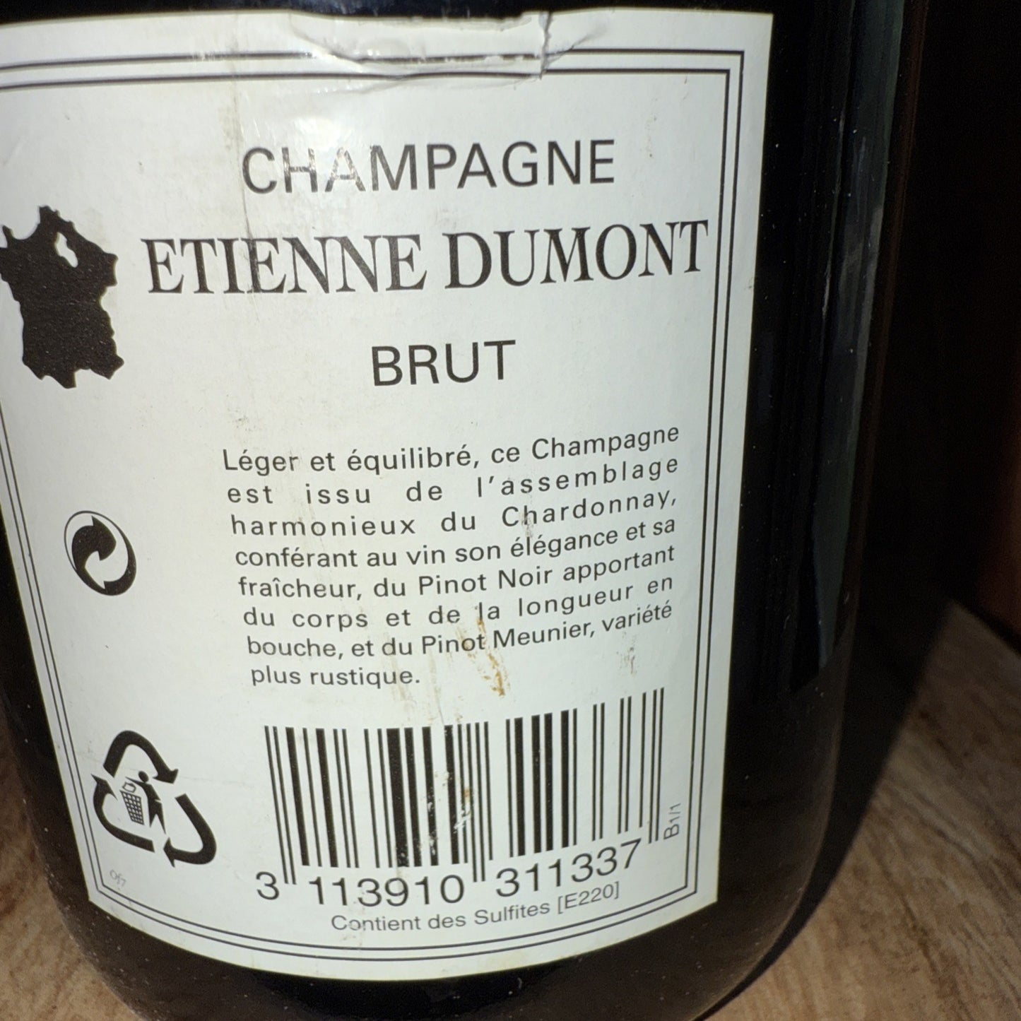 Vintage Etienne Dumont Champagne  70cl