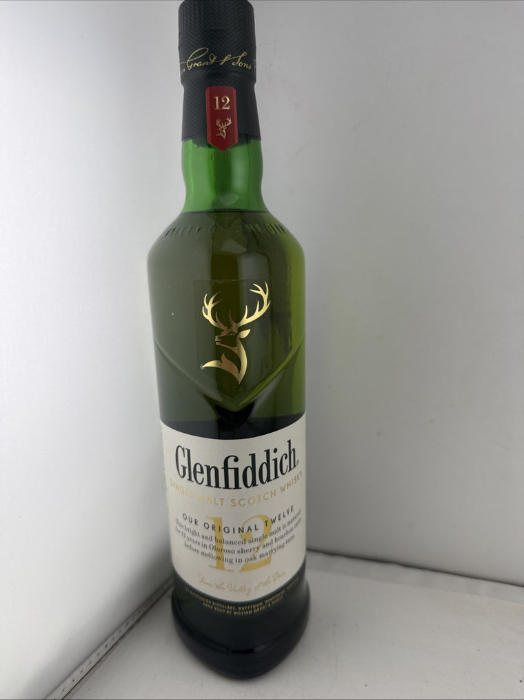 Glenfiddich 12 Year Old Single Malt Scotch Whisky 70cl Sealed