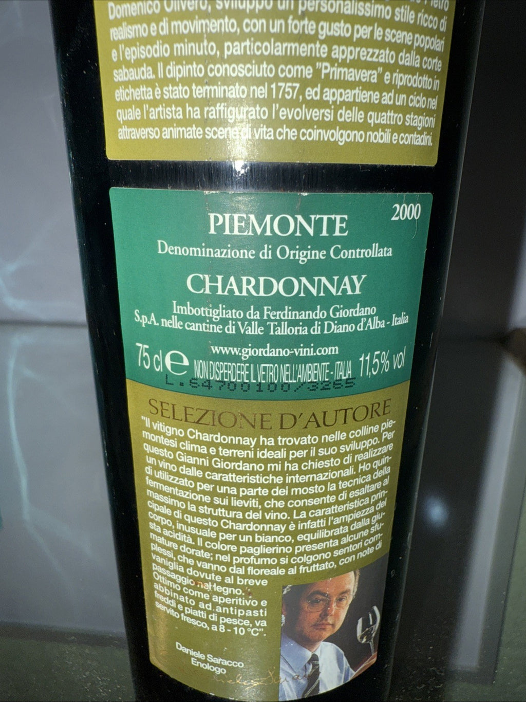 Giordano Piemonte Chardonnay 2000 White Italy