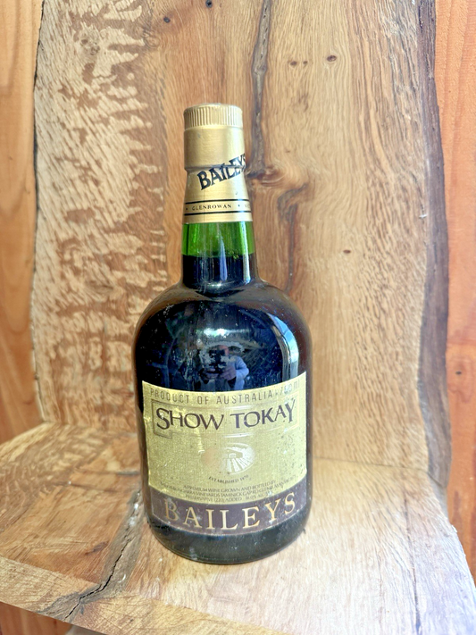 Old Bottle of Show Tokay bottled 1990s by Baileys Australia