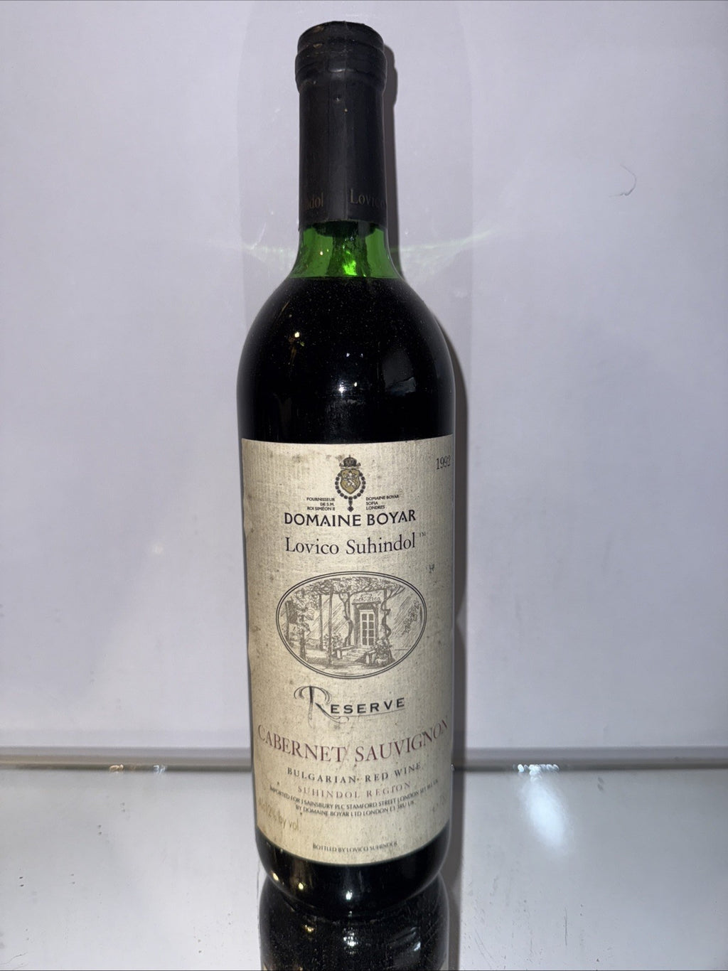 1992 vintage Domaine Boyar Lovico Suhindol Reserve Cabernet Sauvignon