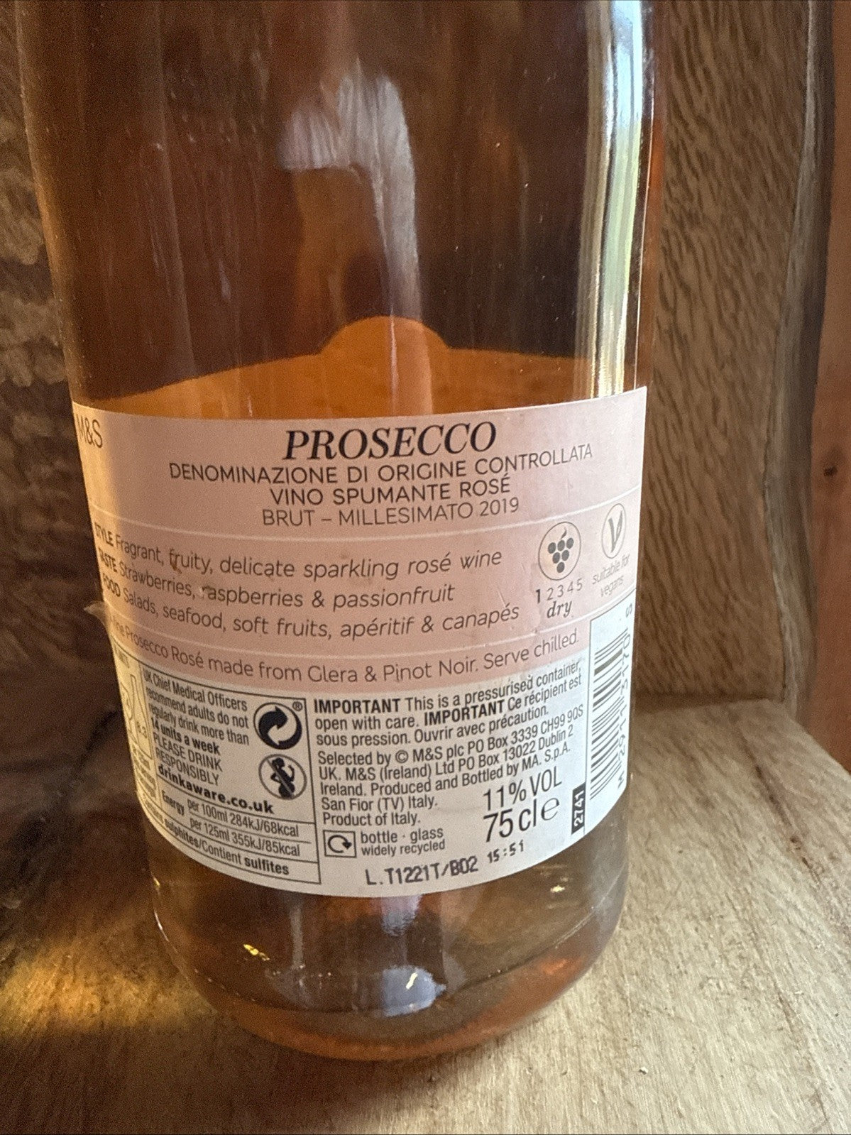 M & S Prosecco Rose Brut