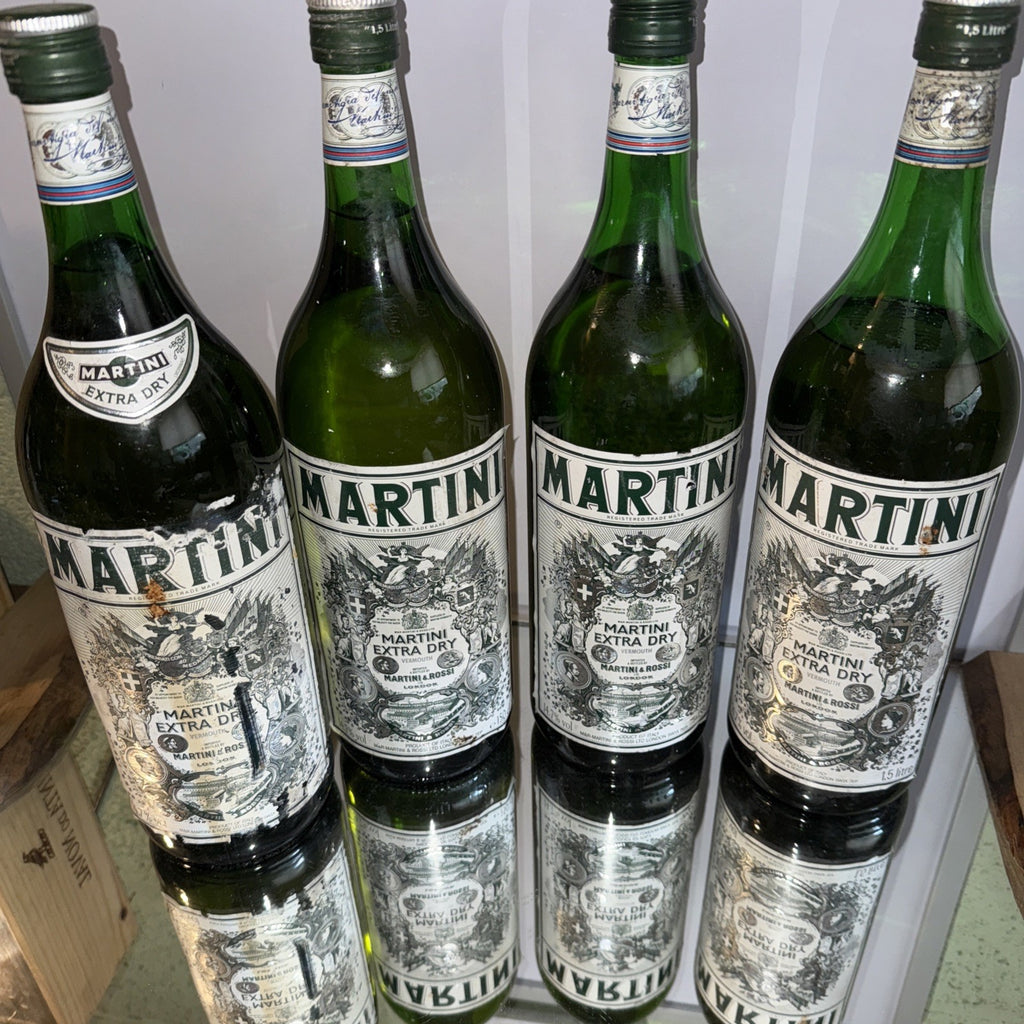 MARTINI Extra Dry 1.5L VERMOUTH 1980/1990s Tatty Labels Sealed Vintage Bargain