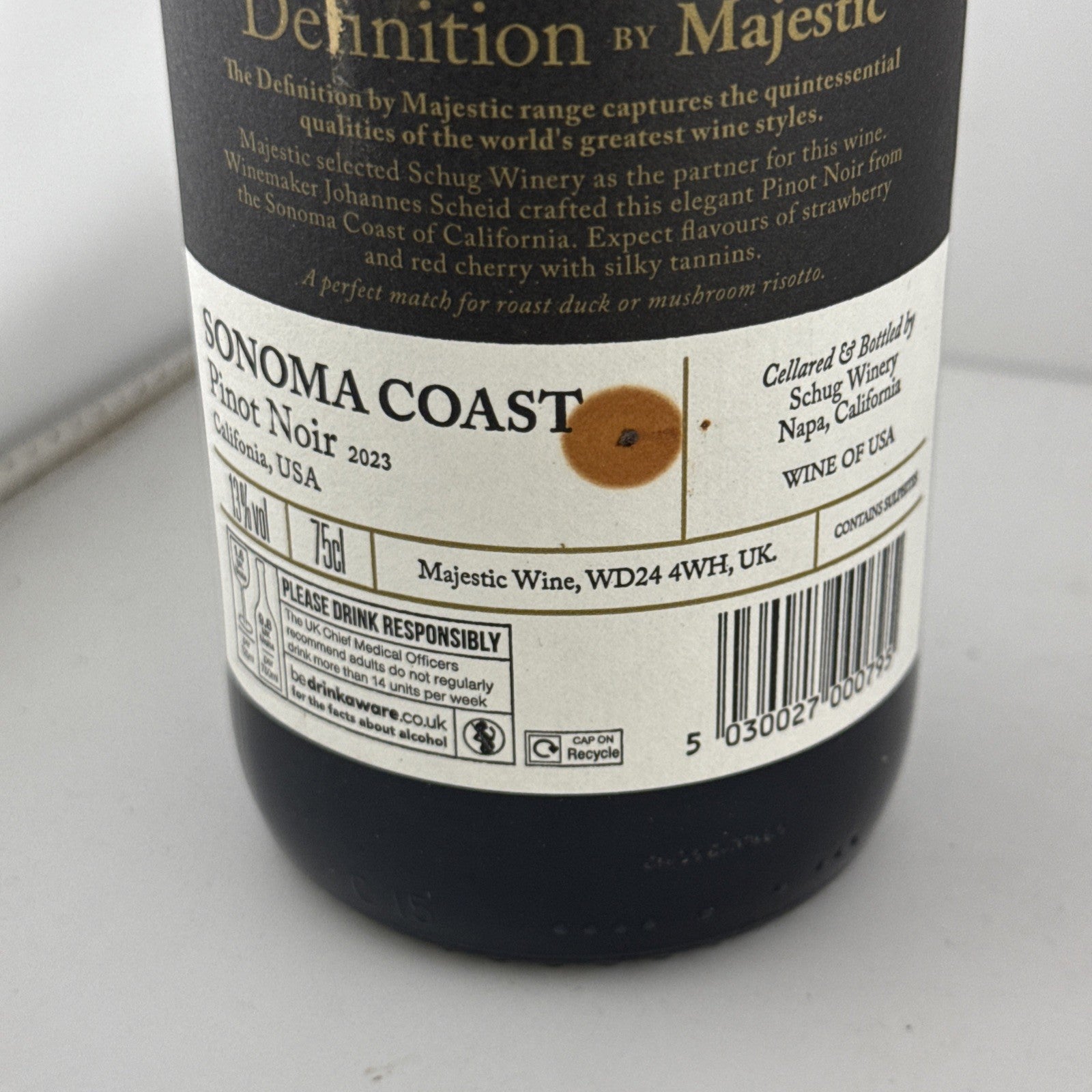 Definition by Majestic Sonoma Coast Pinot Noir 2023 Schug Winery