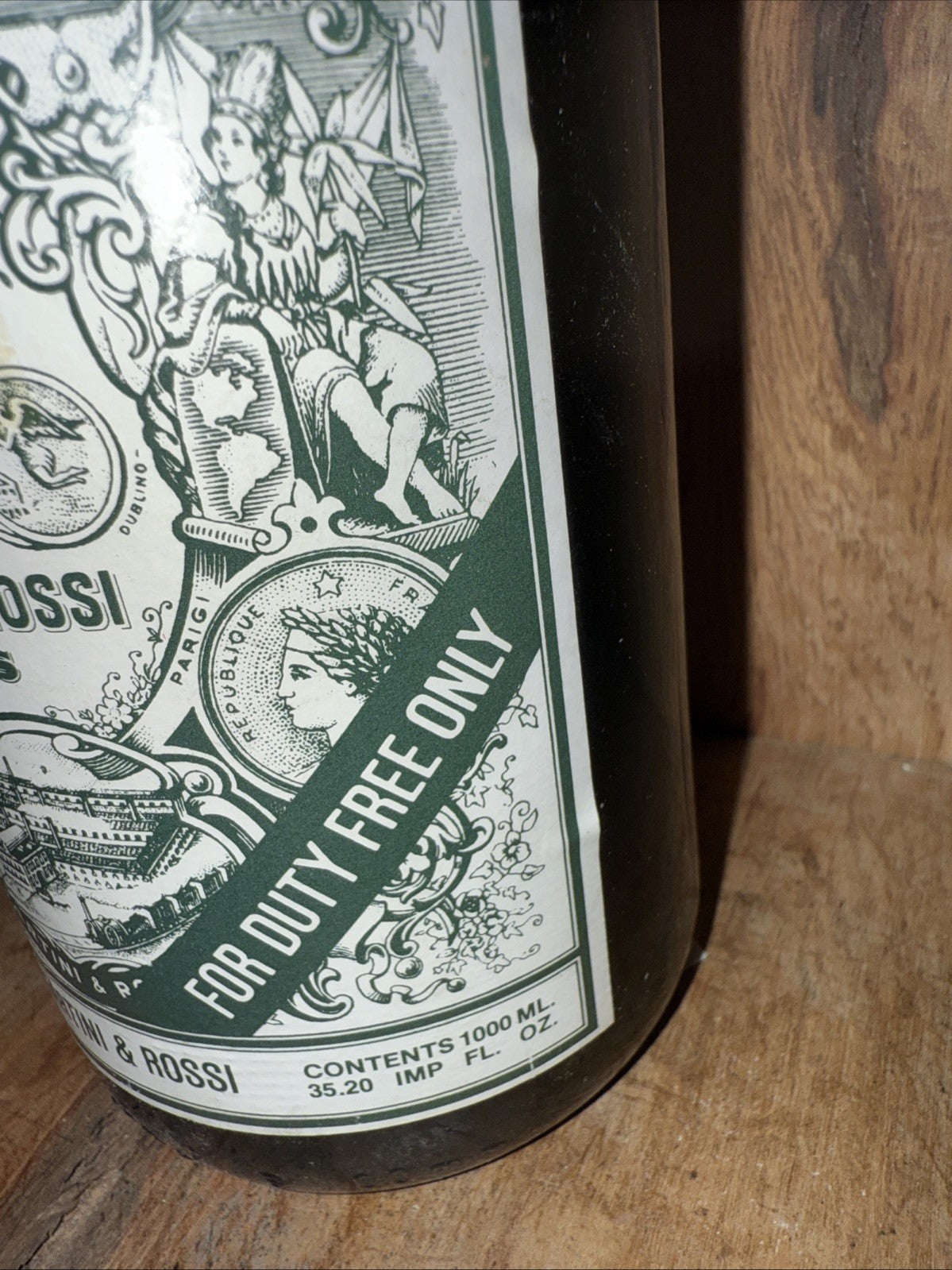 Martini Extra Dry Vermouth 35.2 Fl Oz (1L) 31.5 proof 1970