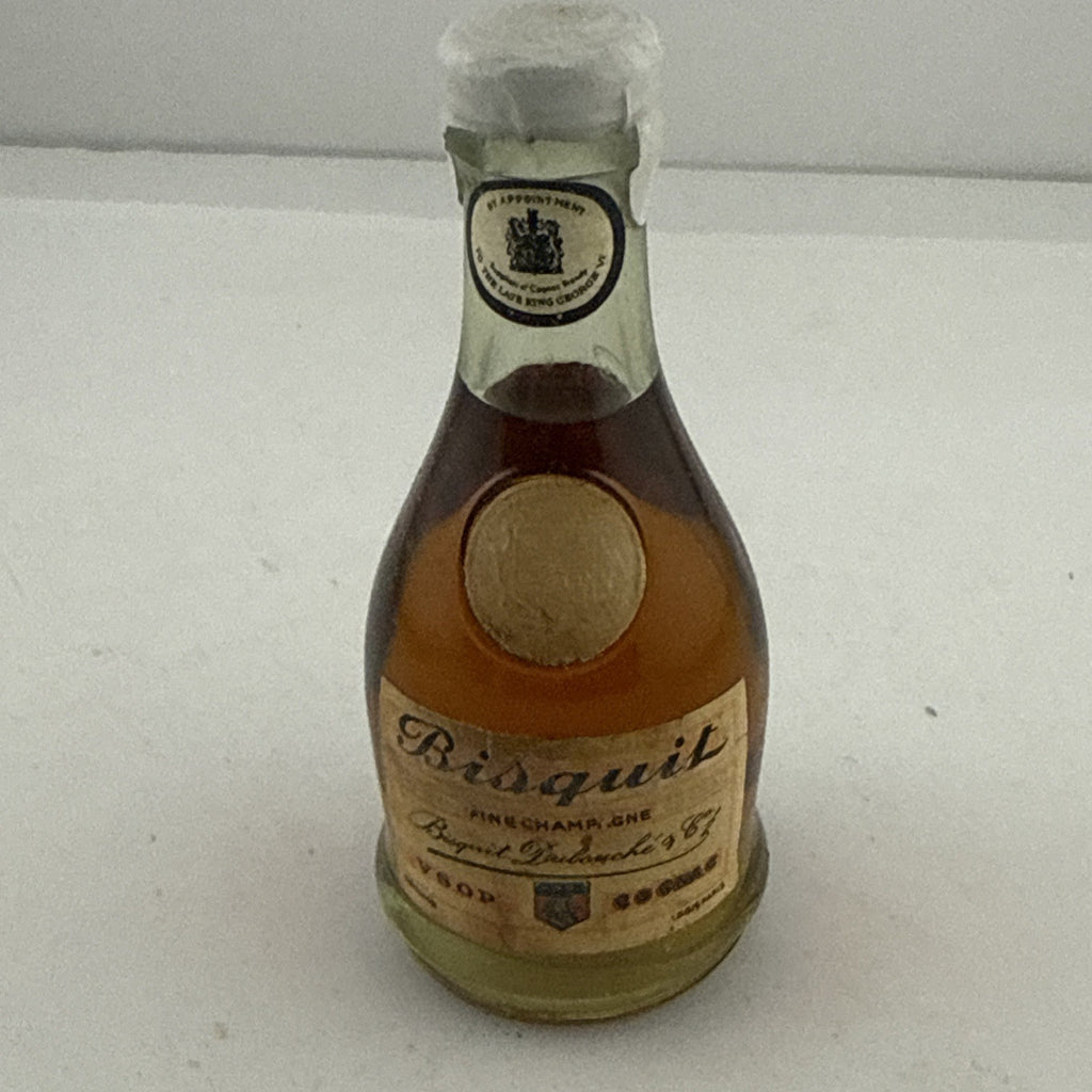 1950s Bisquit Fine Champagne Cognac Miniature Late King George VI