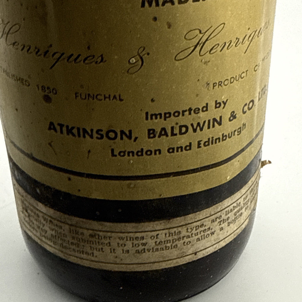 Henriques & Henriques Reserva Bual Madeira Old Bottling 75cl 1960s Bottled