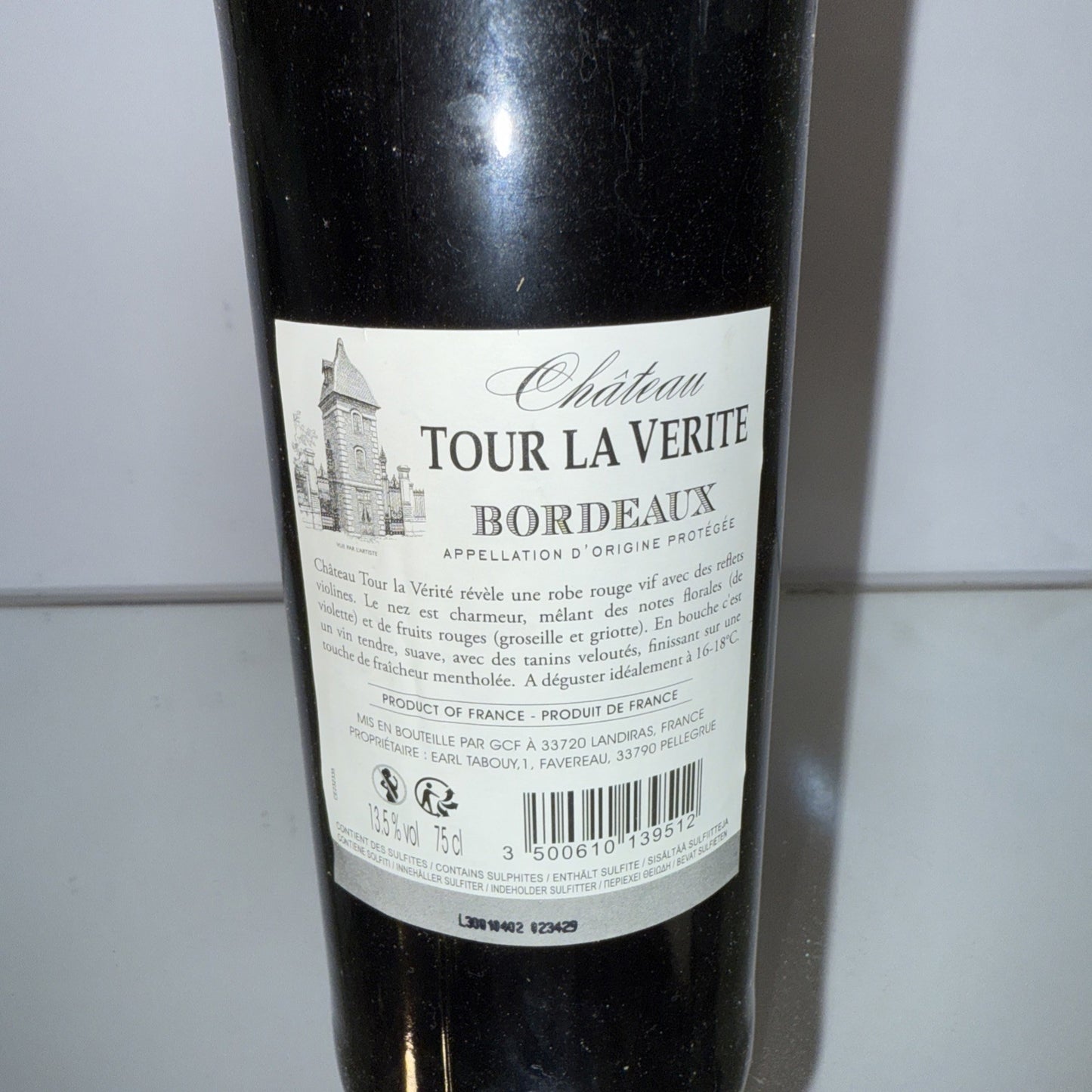 Chateau Tour La Verite Bordeaux 2022 French Red Wine