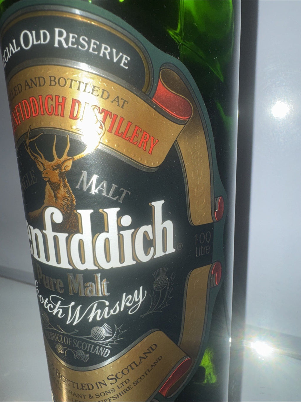 1975-85 Bottle Glenfiddich Special Old Reserve Single Malt Whisky 1L