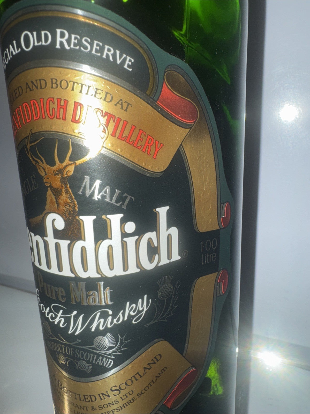 1975-85 Bottle Glenfiddich Special Old Reserve Single Malt Whisky 1L