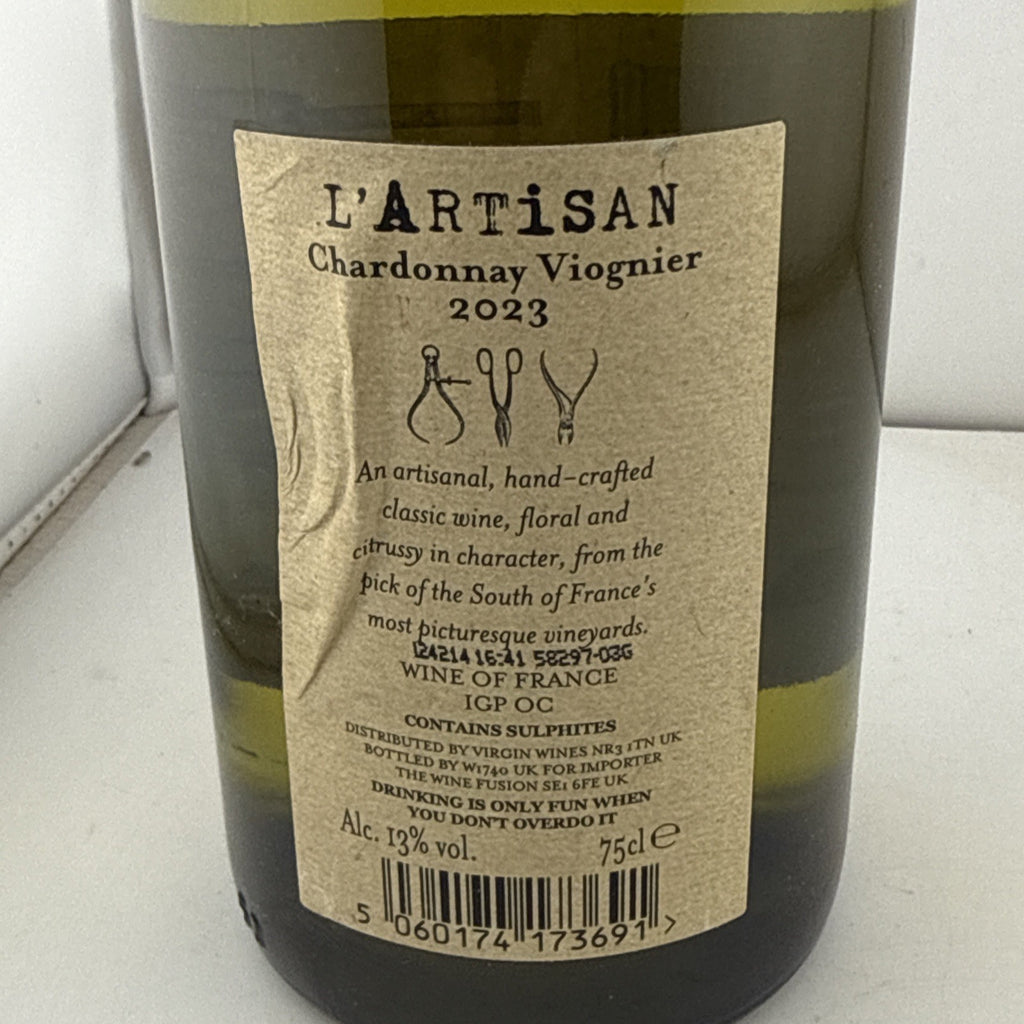 L’Artisan Chardonnay Viognier 2023 IGP Oc White Wine 75cl 13% ABV
