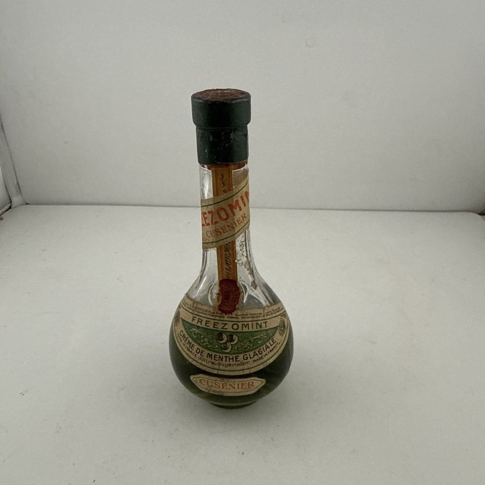 Vintage Cusenier Freezom Mint Crème de Menthe Miniature Low Fill